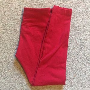 full length red lululemon leggings